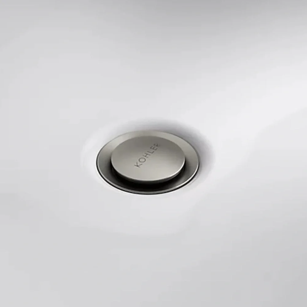 Kohler Vibrant Brushed Nickel Clicker Drain with Overflow - Brushed Nickel (3).